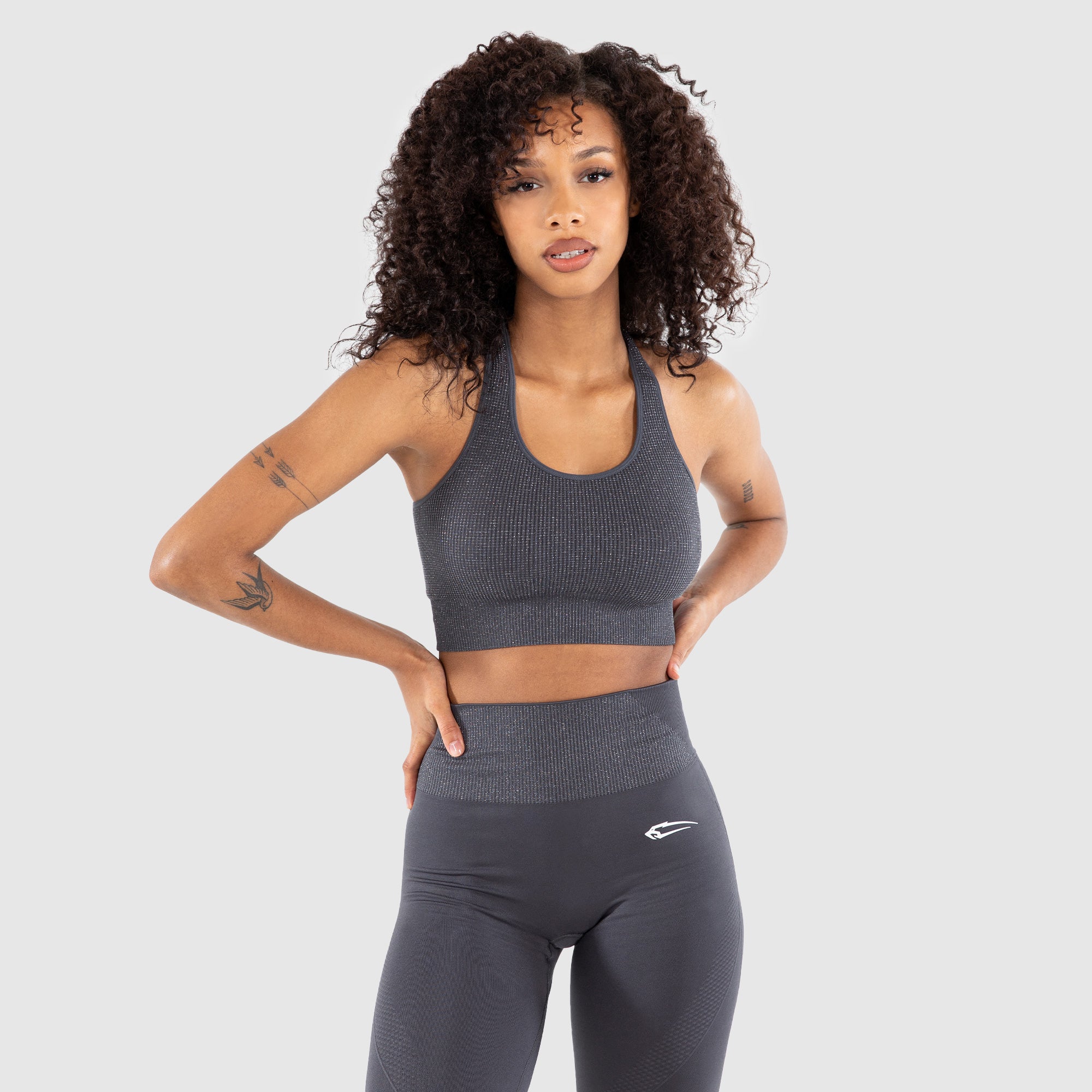 Sports bra head up high