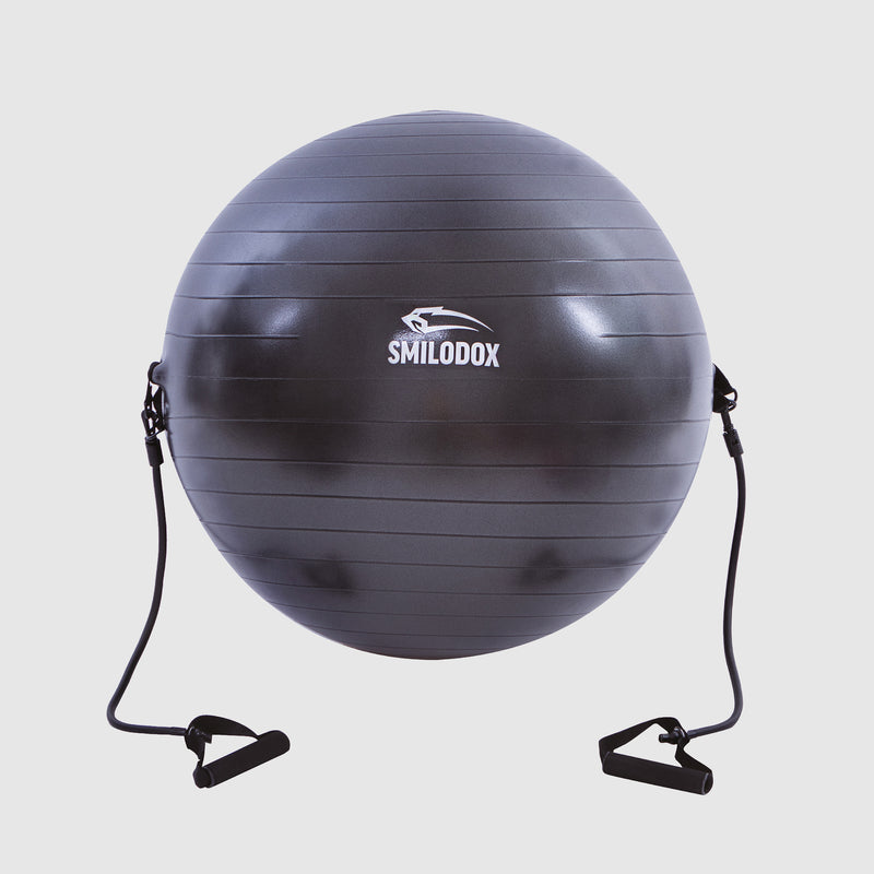 Exercise ball with ribbons